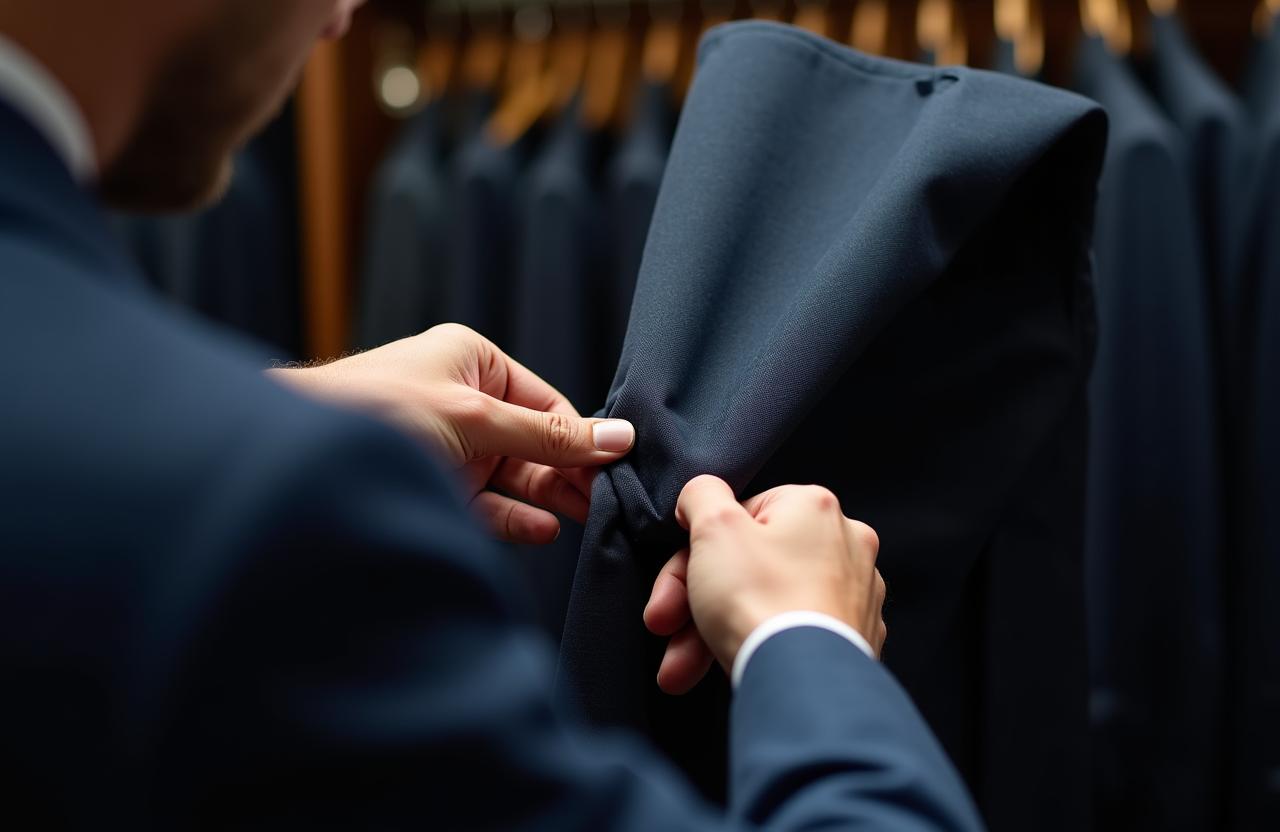 L'arte della sartoria a Roma - Dettaglio di un abito cucito a mano