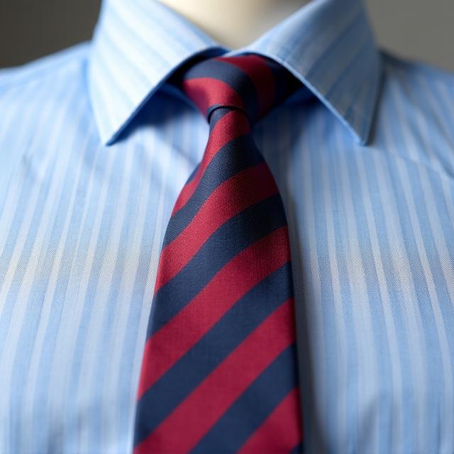 Confronto tra camicia a righe sottili e cravatta a righe larghe