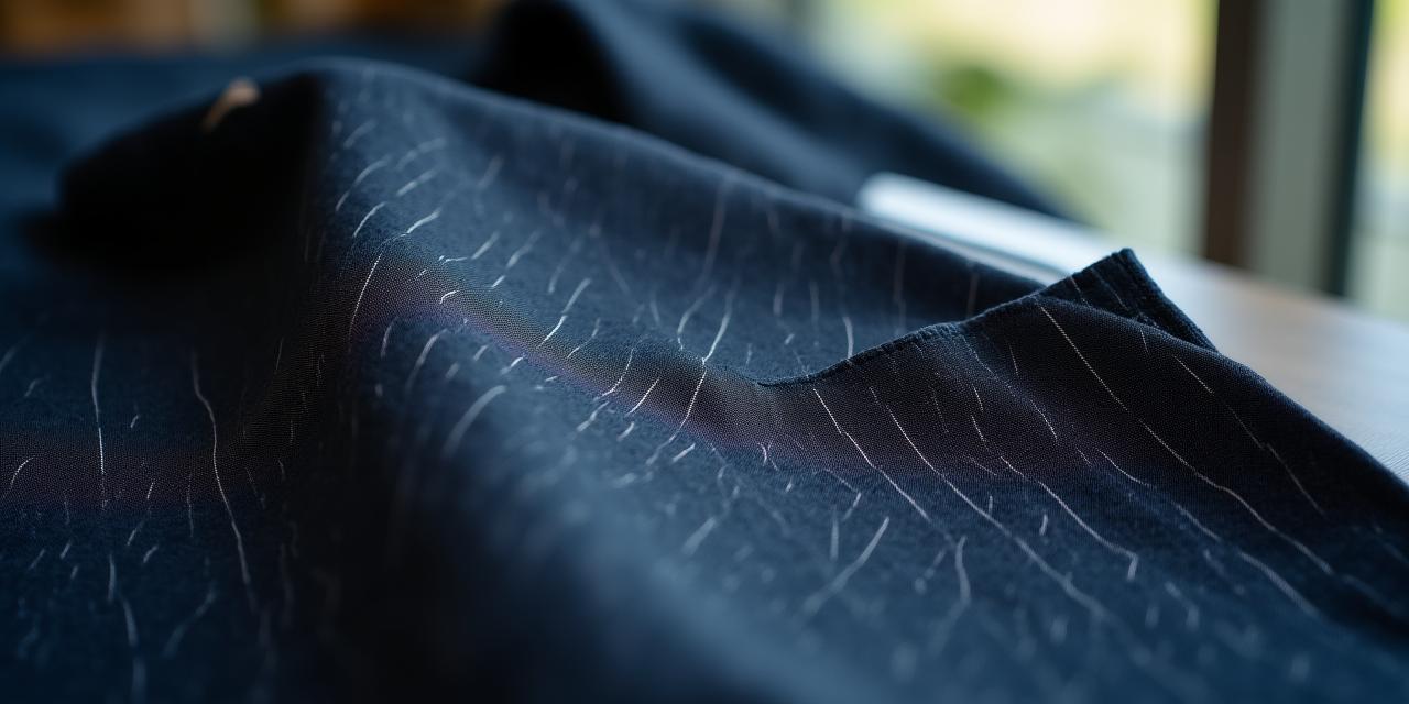 Dettaglio sartoriale di un tessuto di alta qualità